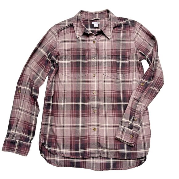 Carhartt Tops - Carhartt Women's Button-Up Top Size Small (4-6) Plaid Flannel Western Cowgirl‎